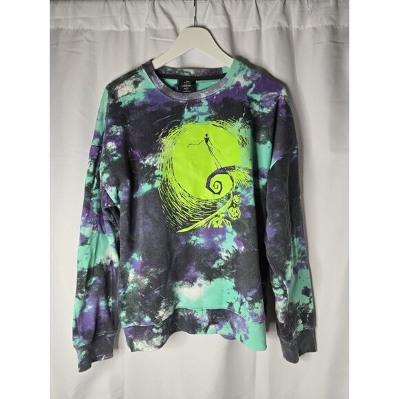 Official Nightmare Before Christmas Sweatshirt Multicolor Adult Large Tie Dye - Picture 1 of 9